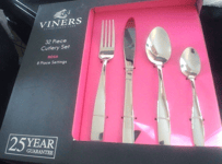 Viners 32 Piece Cutlery Set - Rosa. 8 place settings. New/Boxed. Stainless steel