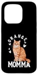 Coque pour iPhone 15 Pro Chat tigré orange pour amoureux des propriétaires d'animaux de compagnie