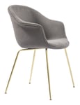 Bat Dining Chair Fully Upholstered - Light Boucle 004/Brass Semi Matt