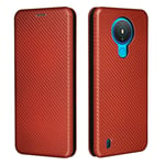 Nokia 1.4 - Flip-fodral i Borstad design - Avtagbart stativ - Orange