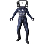 Skibidi Toalett TV Man Jumpsuit Cosplay Halloween kostym för barn Ultrasound Man Kids 120