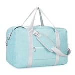 Narwey Sac Valise Cabine 45x36x20 Easyjet Sac de Voyage Pliable Sac Valise Sac Weekend Homme et Femme 25L(Vert Menthe)