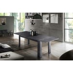 Dmora Table de salle à manger extensible, Made in Italy, Table moderne avec rallonges, Console extensible, 140 / 190x90h75 cm, couleur Gris ardoise,