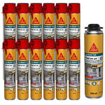 SIKA - Lots de 12x Mousses expansive Sika Boom 128, Expansion 20L, Usage tous sens, 3x750ml + 1x Mousse polyuréthane Sika Boom 528, PISTOLABLE, Rendement 23L, Séchage ultra rapide, 500ml