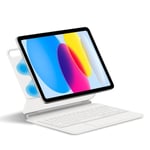 INF Étui de protection pour iPad avec clavier Bluetooth Blanc  iPad 10 10.9