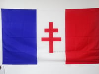 DRAPEAU FRANCE LIBRE 1940-1944 90x60cm - DRAPEAU FRANÇAIS DE LA RÉSISTANCE 60 x