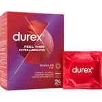 Durex Feel Thin Extra Lubricated condoms 24 pc