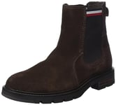 Tommy Hilfiger Homme Bottes Low Boot Corpoarte Suede Chelsea Daim, Marron (Cocoa), 41 EU