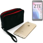 Belt Pack pour ZTE Blade A35 Lite noir Sac Voyage couverture protection body bag