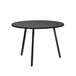 HAY Loop Stand dining table round Black linoleum-black, Ø105 cm