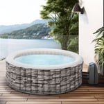 Spa gonflable Carosino pour 6 personnes aspect pierre gris pro.tec