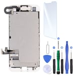 Ecran Complet Remplacement pour IPHONE 7 Plus Blanc +Verre Trempe + Outils