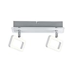 Paulmann 66639 Spots Frame 2x4,5W, Blanc Dépoli/Chrome, 230V, Métal