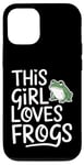 Coque pour iPhone 12/12 Pro Cette fille aime les grenouilles, les amoureux des grenouilles mignonnes et le plaisir des animaux