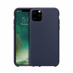 XQISIT Silicone Case for iPhone 11 Pro Max 6.5" Midnight Blue Soft Cover