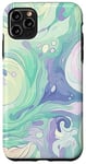 iPhone 11 Pro Max Swirl Green Color Illustration Pattern Abstract Art Case