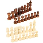 Wooden Wood Chessboard Chess Pieces Draughts Set Intellectual Game For Children