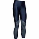 Under Armour x Project Rock HeatGear Blue Womens Mesh Crop Leggings 1351101 408 - Navy - Size Large