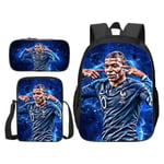 3st/ set fotboll superstar Mbappe ryggsäck student skolväska -1 Y3 Only Backpack