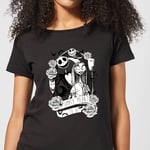 Nightmare Before Christmas Jack Skellington and Sally Women's T-Shirt - Black - L