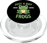 Juste un garçon qui aime les grenouilles, de jolis garçons illustrés de grenouilles PopSockets PopGrip pour MagSafe