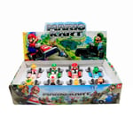 Super Mario Bros Toy Set Mario Kart Leksaker Spel Figur Bil Racing Cartoon Karts Modell Ornament