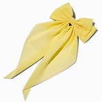 Claire's Lemon Yellow Long Tail Hair Bow Clip