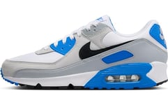 Nike Homme Air Max 90 Sneaker, White/Black-Photo Blue-Pure Platinum, 47 EU