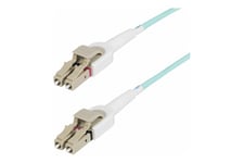 StarTech.com 5m (15ft) LC to LC (UPC) OM4 Switchable Fiber Optic Cable 50/125µm, 100G Networks, Toolless Polarity Switching, Low Insertion Loss - LSZH Fiber Patch Cord (450FBLCLC5SW) - patchkabel - 5 m. - akvamarin