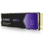 ORICO 1To SSD NVMe M2, PCIe Gen4x4 SSD M.2 avec 5100MB/s en Lecture 3600MB/s en écriture, 3D QLC NAND SSD Interne, Cache SLC, Compatible avec Les PC de Bureau et Les Ordinateurs Portables PS5-e5000