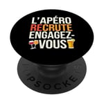 L'Apéro Recrute Engagez-vous Humour Convivialité Amusant PopSockets PopGrip Adhésif