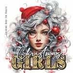 Christmas Girls Coloring Book for Adults