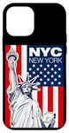 Coque pour iPhone 12 mini Cool New York Statue of Liberty, This is My New York City