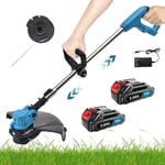 Teetok - Strimmers sans fil, Strimmers sans fil, coupe-herbe électrique , Edger du jardin de coupe , 1 bobine de remplacement (avec ligne), Batterie