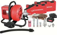 Piprensare Rothenberger RODRUM VarioClean; 18 V; 1x8,0 Ah batt.