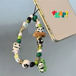 Animal Panda Mobile Phone Chain Chinese Style Beaded Phone Lanyard  Bag Pendant