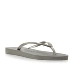 Havaianas Womens Ladies - Slim Metallic Flip Flop - Silver - Size EU 35