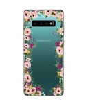 Coque Galaxy S10 PLUS Fleur 14 liberty rose transparent