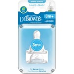 Dr.Brown´s  Level 2 Silicone NN Nipple +3 Månader 2 st