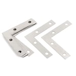 50mm x 50mm Angle Brackets Joining Fixing Flat L Shape Repair Plates 8PCS