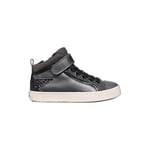 Geox J Kalispera Girl M Sneaker, Black, 5 UK