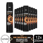 Lynx XXL Aerosol Deodorant Body Spray Dark Temptation 48H Protection 250ml, 12pk