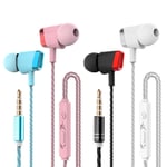 CBGGQ 4 Packs Earphones Noise Isolating In-Ear Headphones with Pure Sound and Po