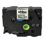 vhbw 1x Ruban compatible avec Brother PT P900W, P950W imprimante d'étiquettes 8m x 18mm Noir sur Transparent, extraforte, laminée