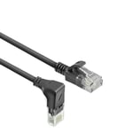 ACT DC3930 - Câble réseau CAT6A coudé à 90° vers le bas - U/UTP LSZH - Câble LAN fin 3,6 mm - Câble Ethernet flexible avec fiche RJ45 - Pour une utilisation dans les centres de données, 0,15 m