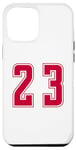 Coque pour iPhone 14 Plus Rouge Numéro 23 Équipe Junior Sports Uniforme Numéroté