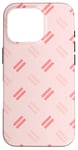 Coque pour iPhone 16 Pro Pink Rectangles Diagonal Square Lines Geometric Pattern