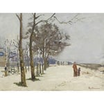 Artery8 Armand Guillaumin Quay In The Snow C1873 Painting Premium Wall Art Canvas Print 18X24 Inch