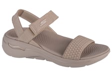 des sandales Femme, Skechers Go Walk Arch Fit Sandal - Polished, Beige