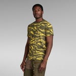 T-shirt G-Star Raw  D24421-C334 TIGER CAMO-G394 LEMON TIGER